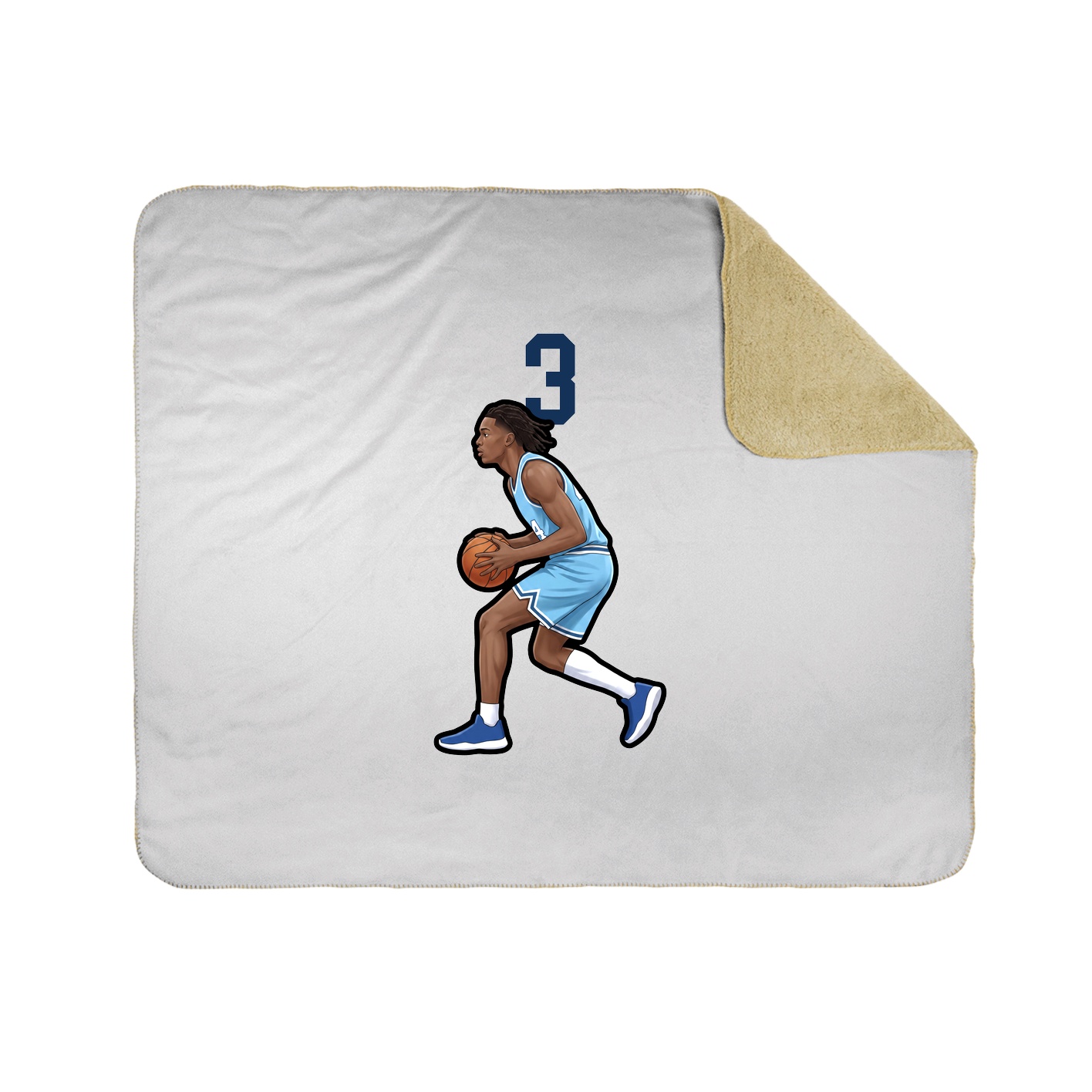 Throw Blanket — Number Top in White