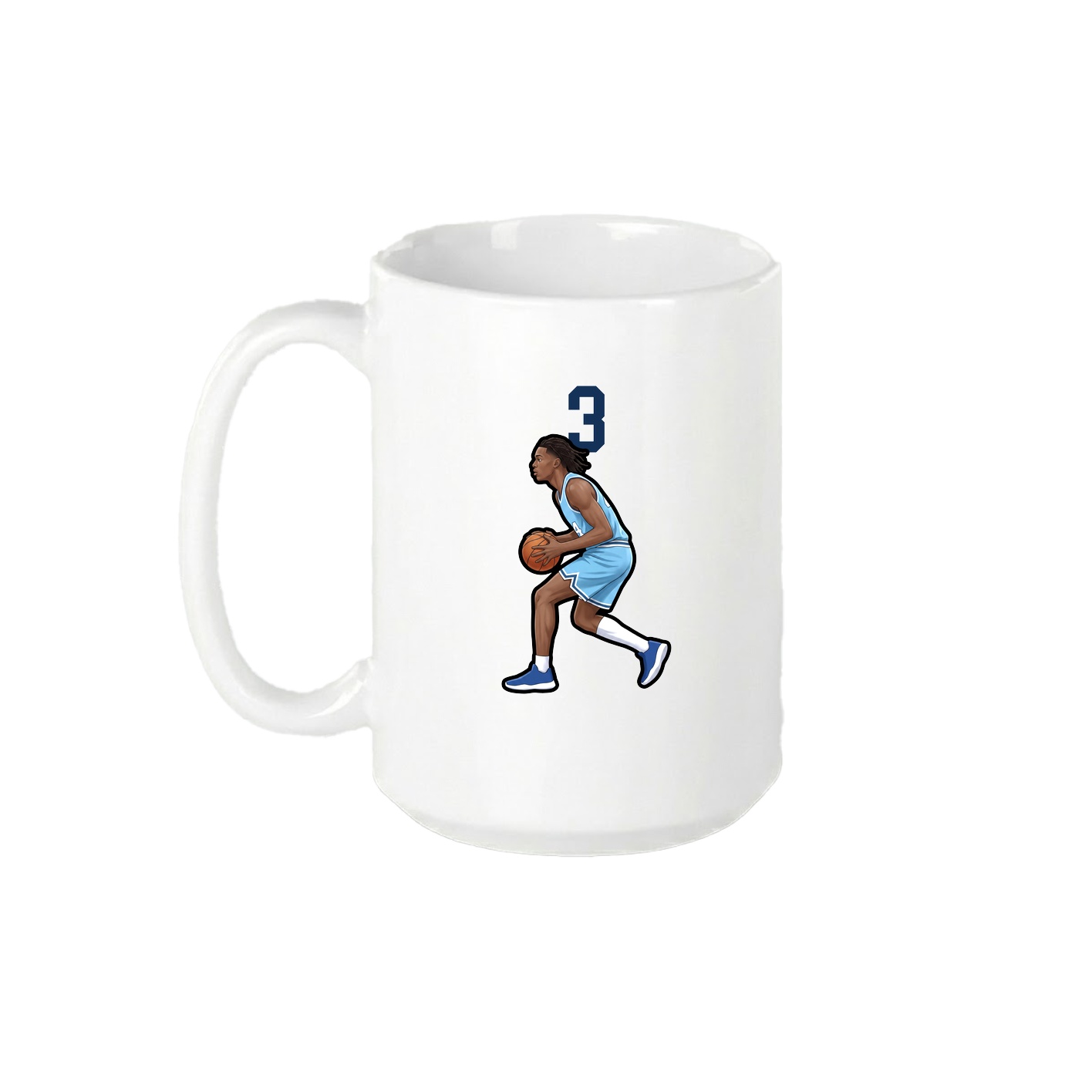 15oz Coffee Mug — Number Top in White