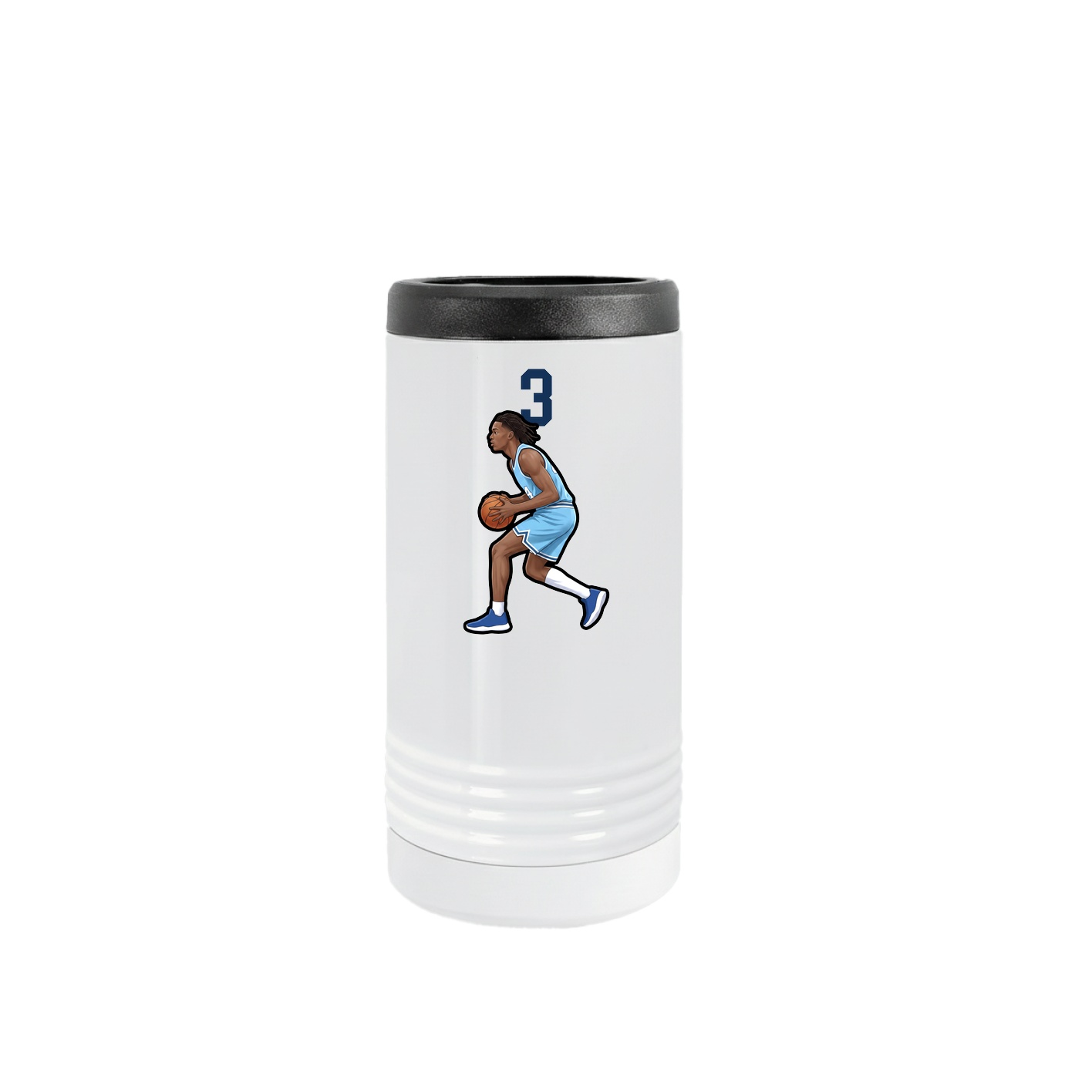 Slim Beverage Holder — Number Top in White