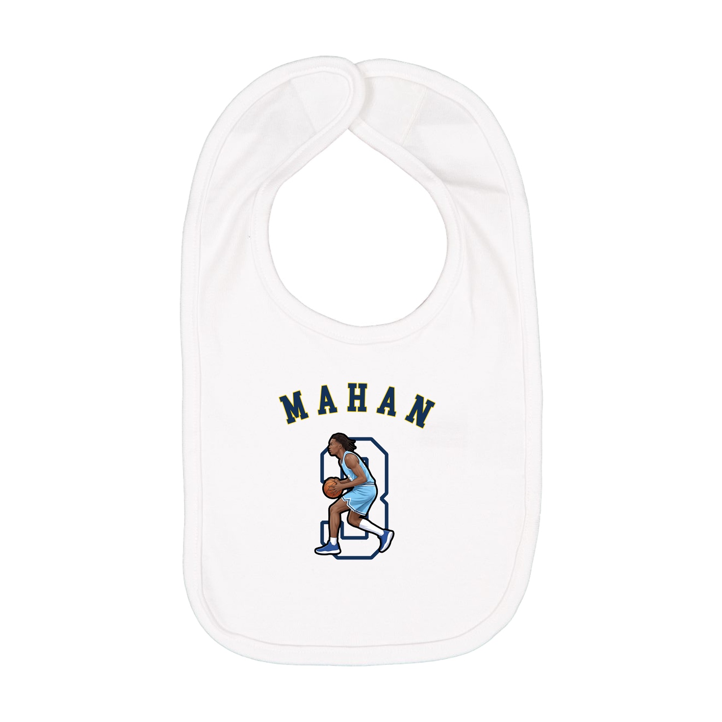 Infant Bib — Shirsey Arch in White