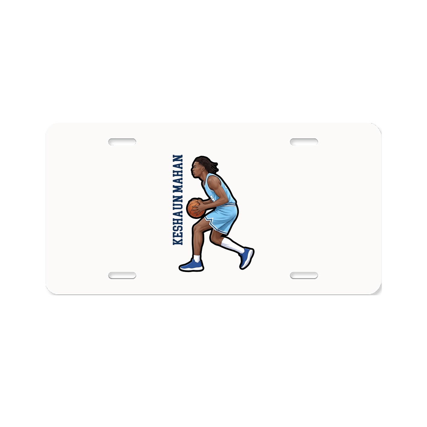 License Plate — Name Vertical in Classic
