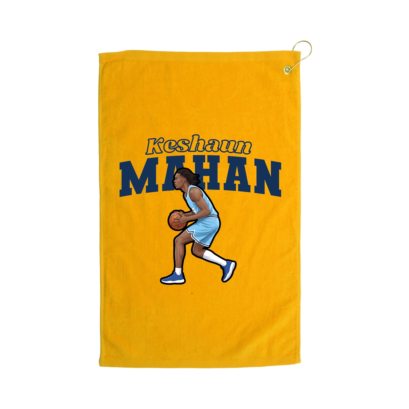 Golf Towel — Name Arch in Gold