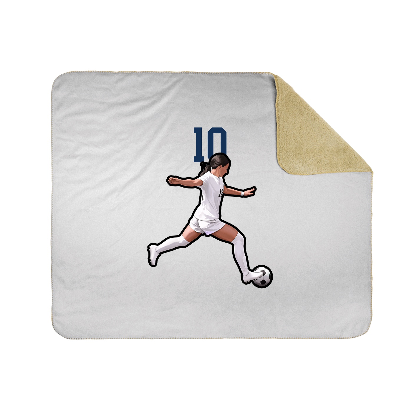 Throw Blanket — Number Top in White
