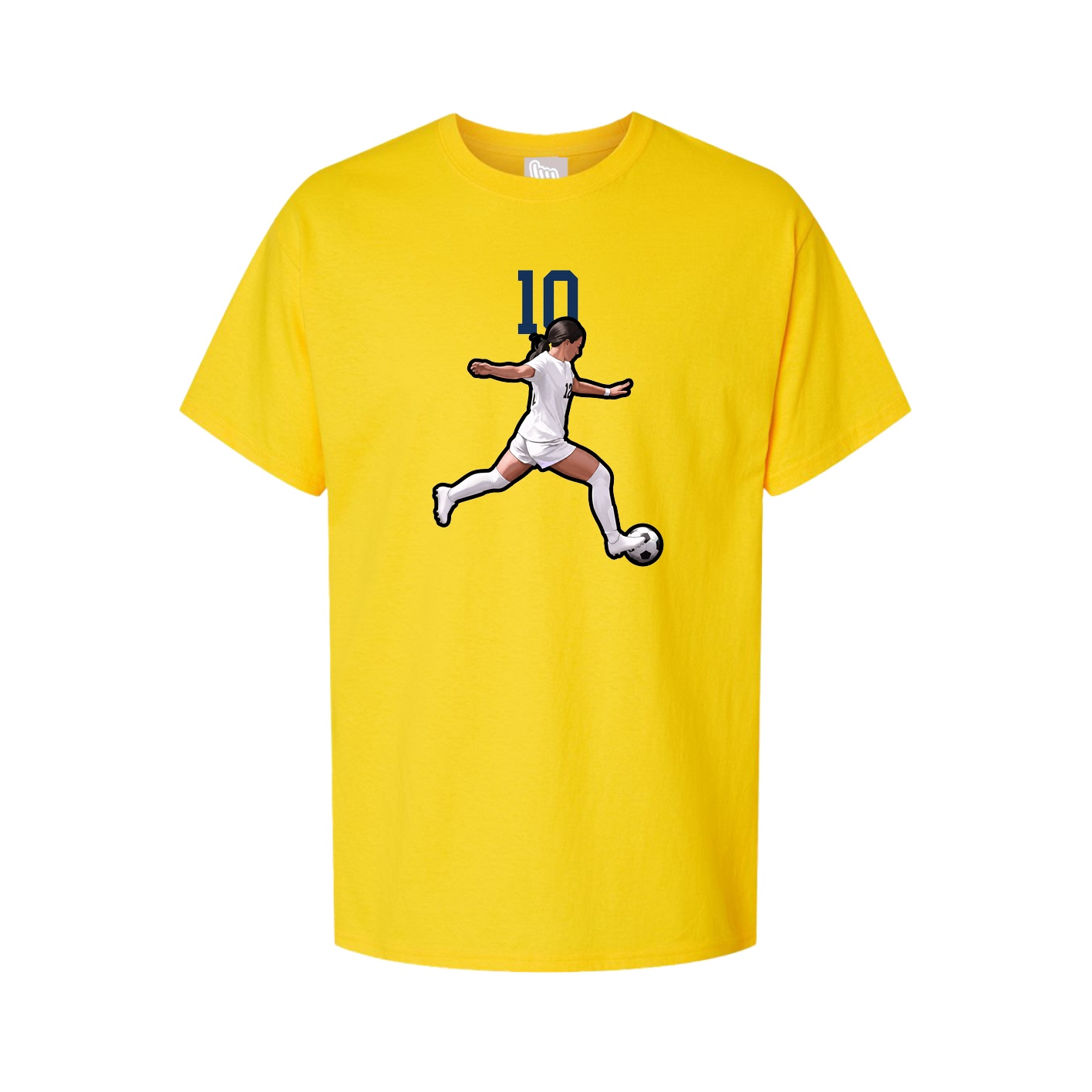 Youth Tee — Number Top in Gold