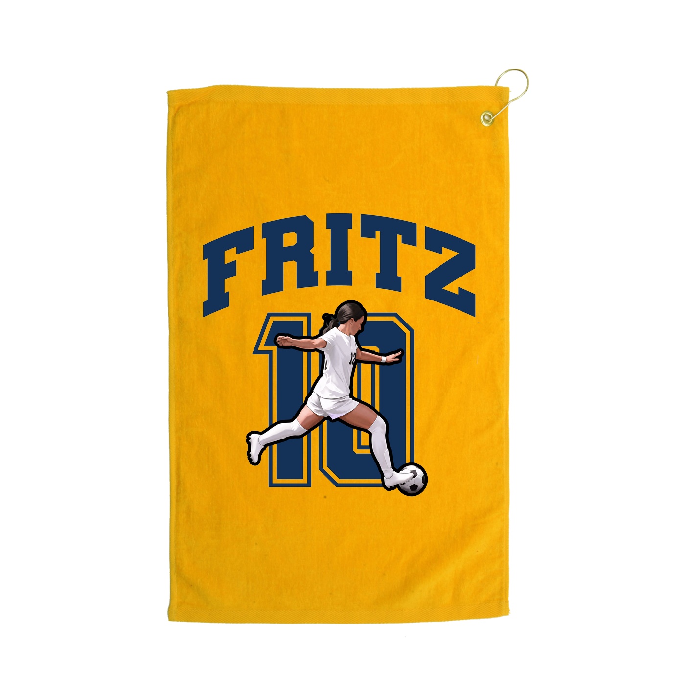 Golf Towel — Number in Gold