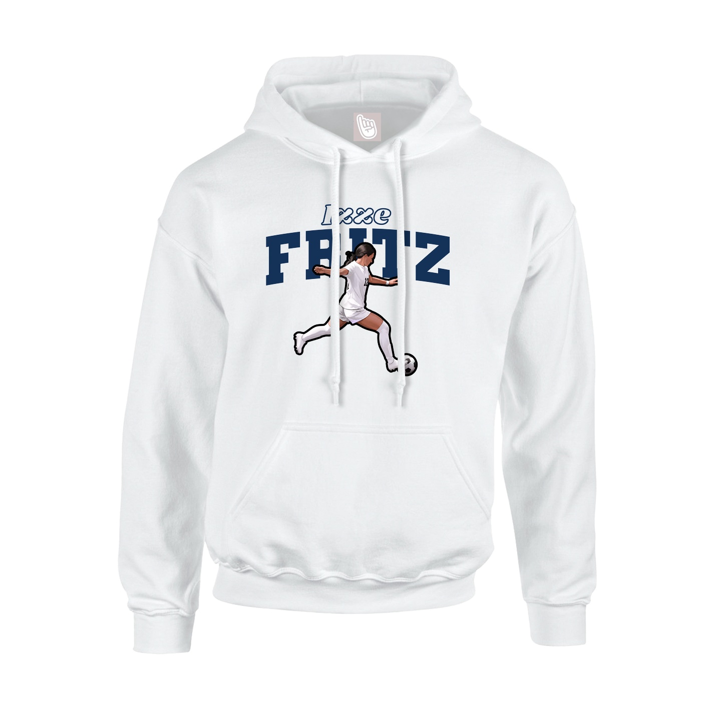 Hoodie — Name Arch in White