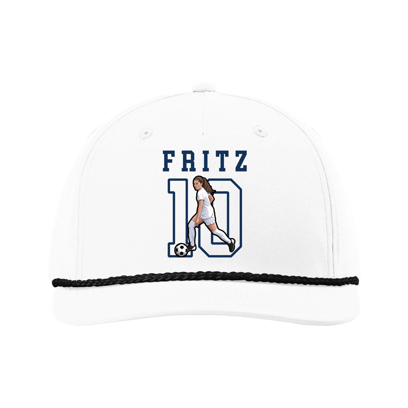 Five-Panel Classic Rope Cap — Shirsey in White