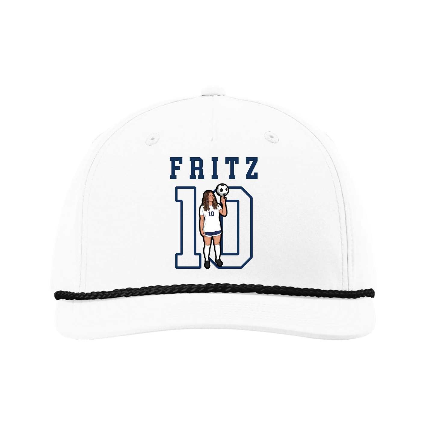 Five-Panel Classic Rope Cap — Shirsey in White