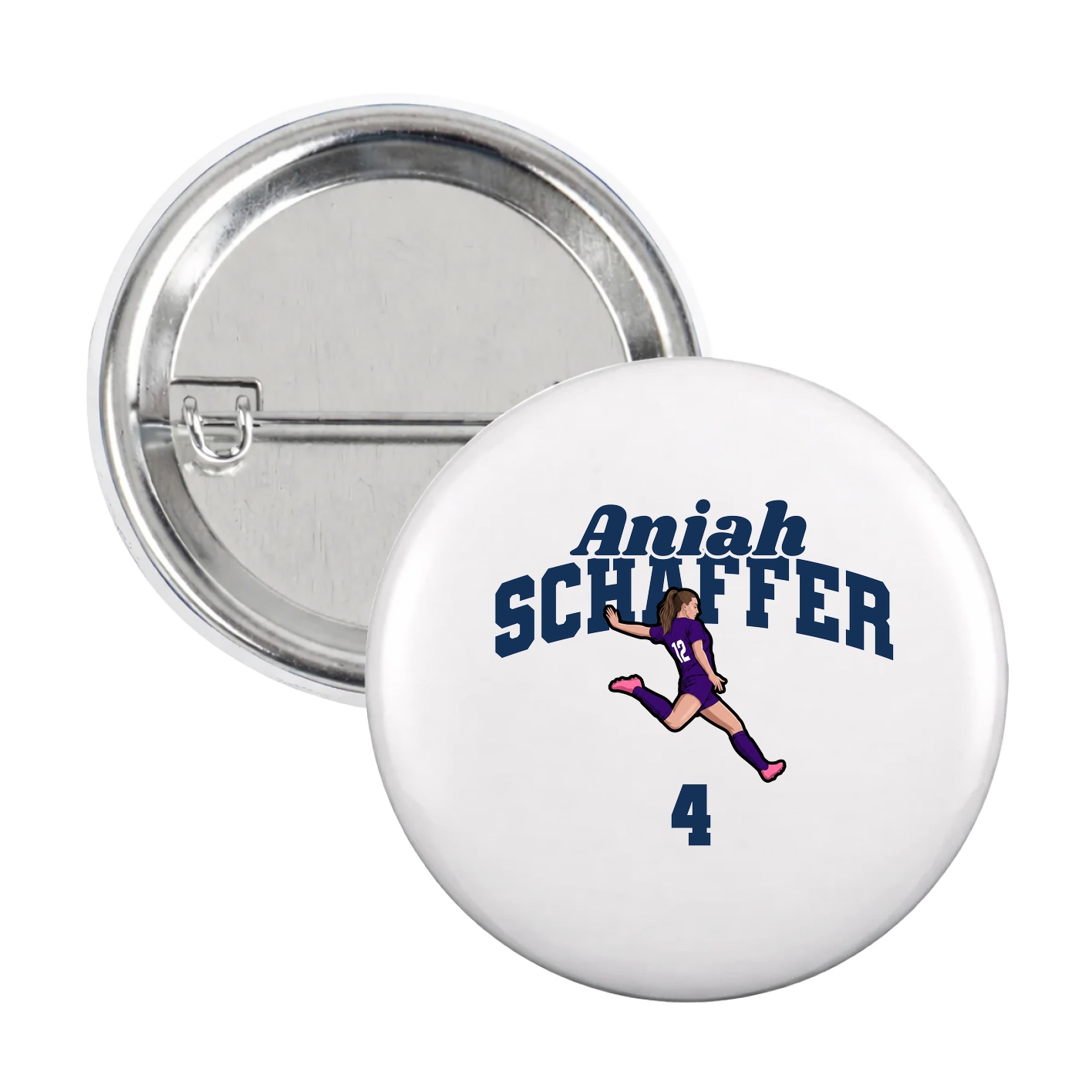 Game Day Button — Signature Arch in White