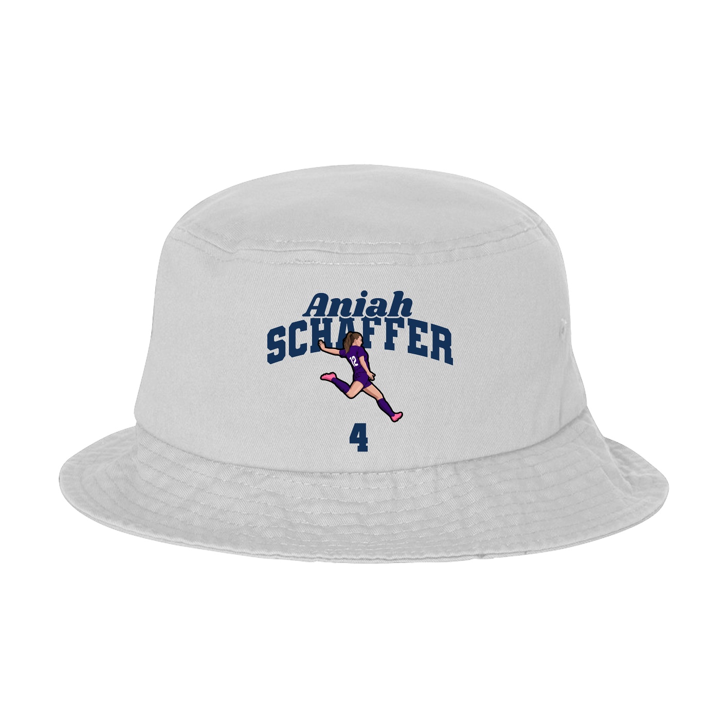 Bucket Cap — Signature Arch in White