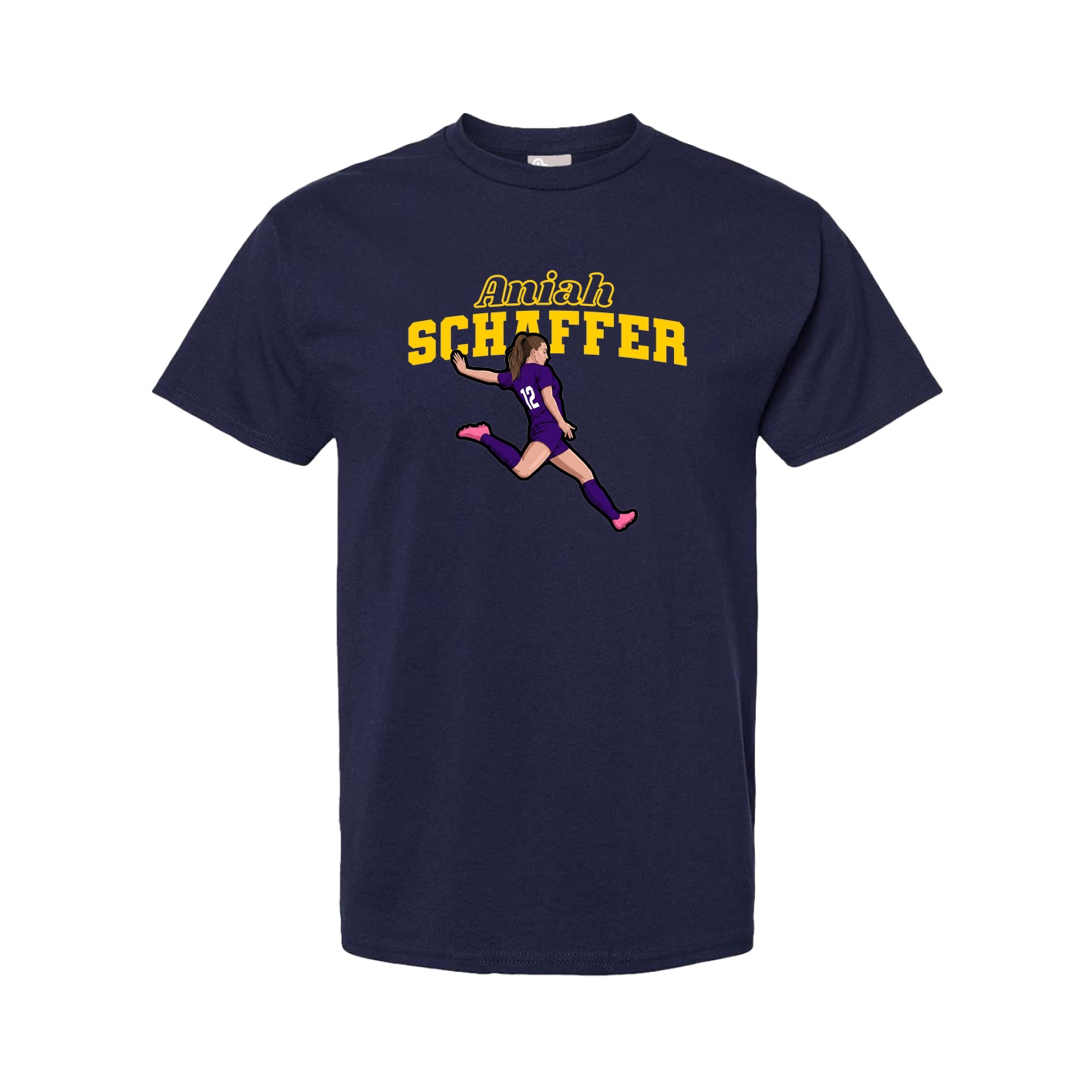 Youth Tee — Name Arch in Navy