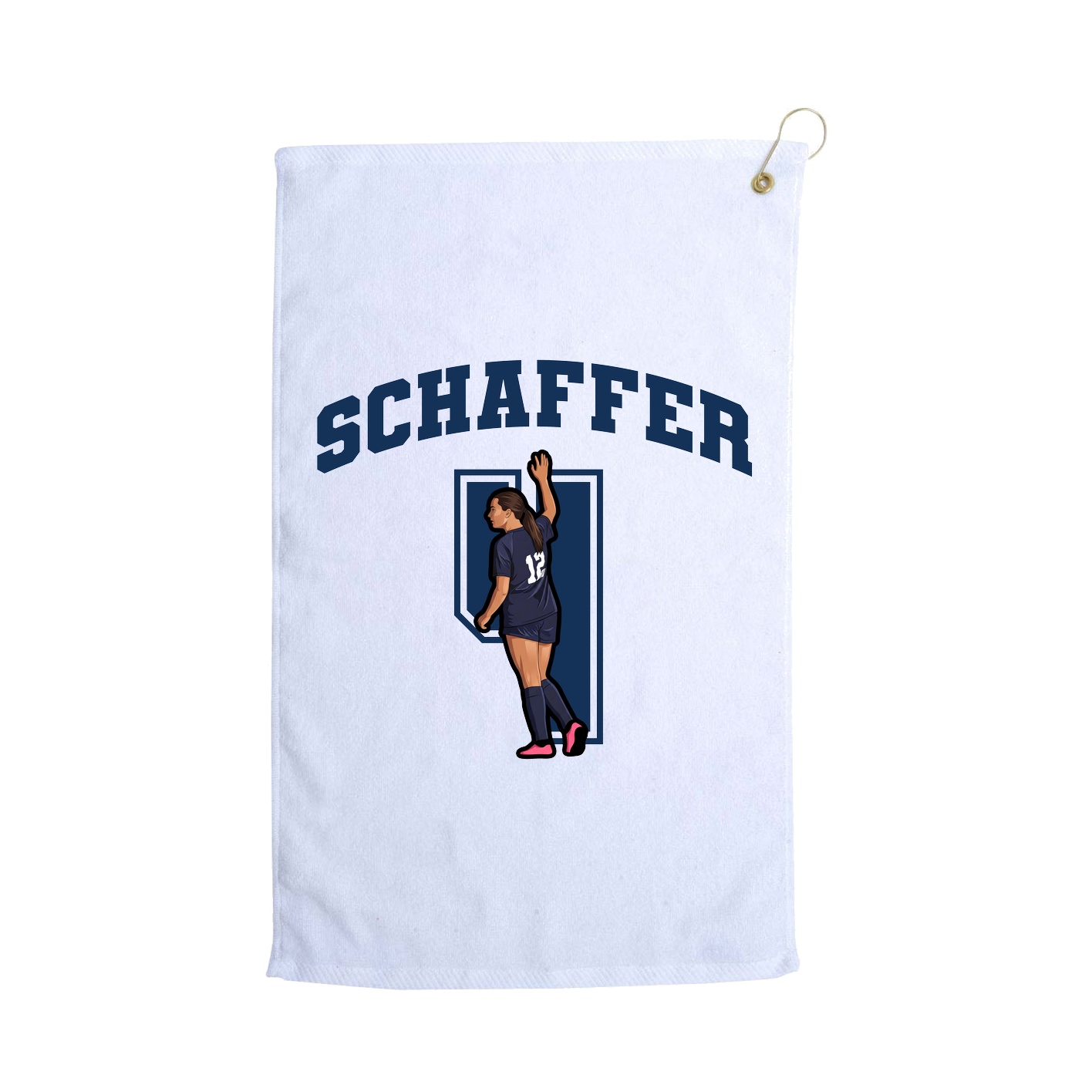 Golf Towel — Number in White