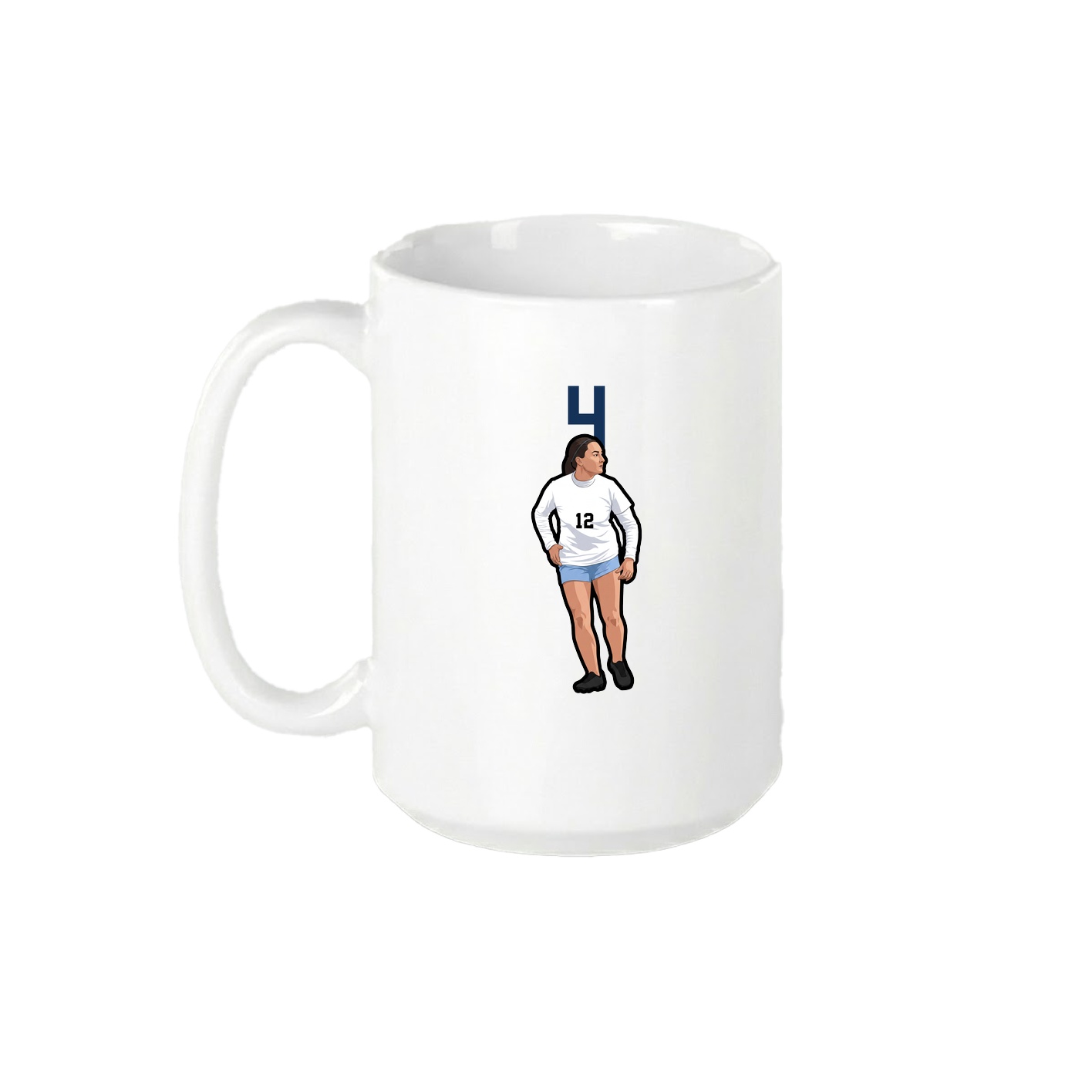 15oz Coffee Mug — Number Top in White
