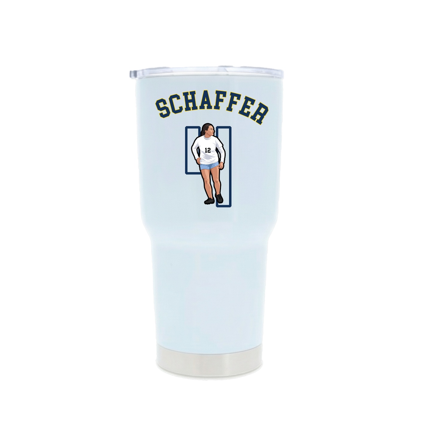 30oz Stainless Steel Tumbler — Shirsey Arch in White