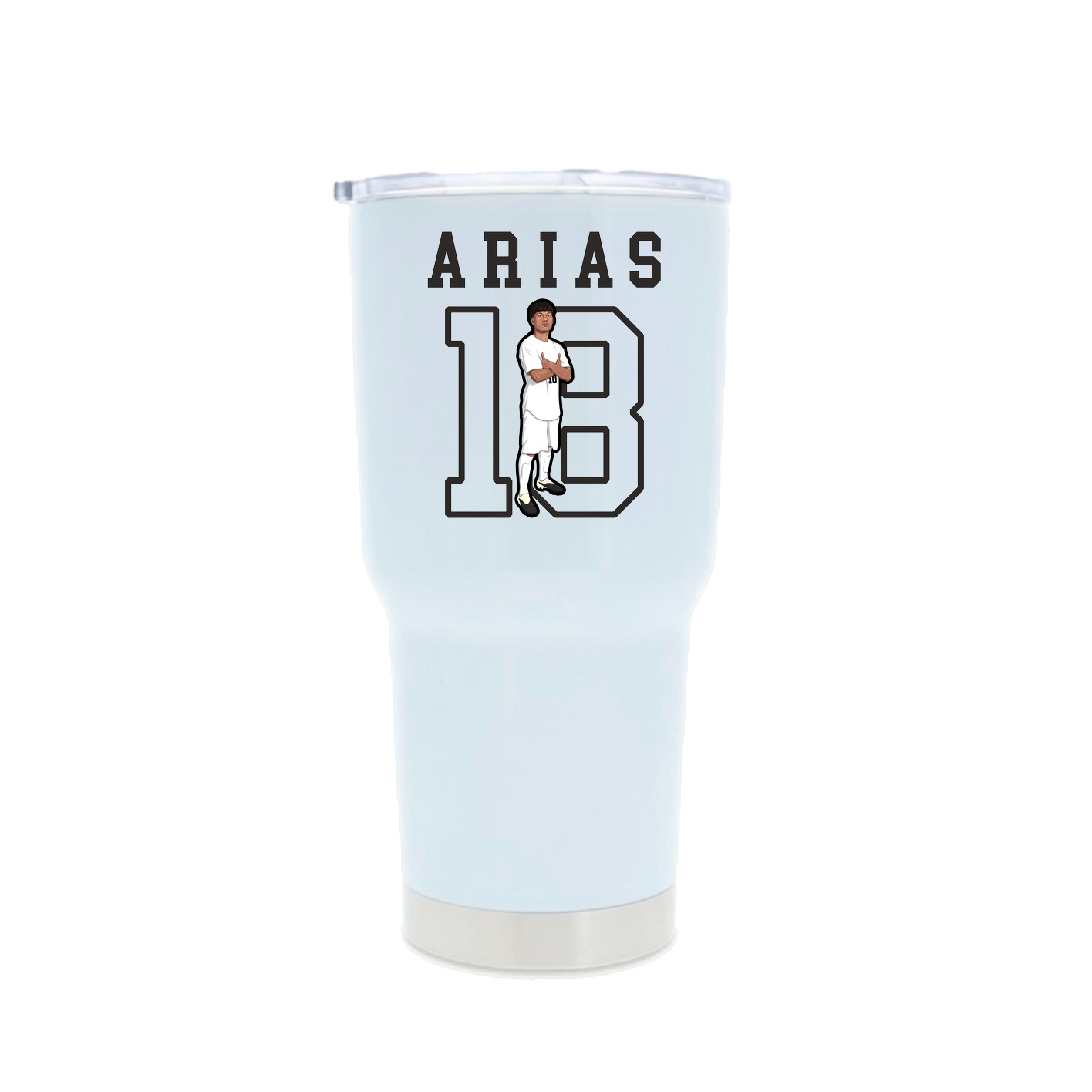 30oz Stainless Steel Tumbler — Shirsey in White