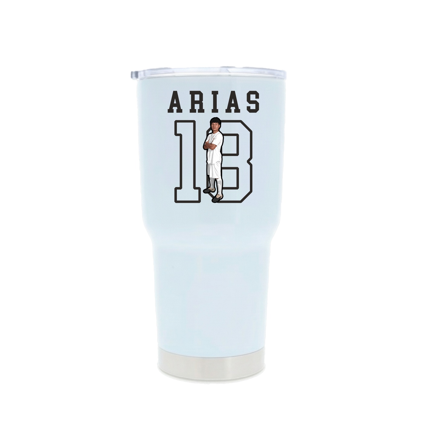 30oz Stainless Steel Tumbler — Shirsey in White