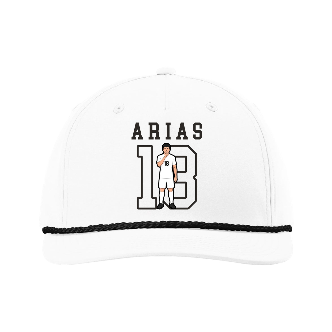 Five-Panel Classic Rope Cap — Shirsey in White