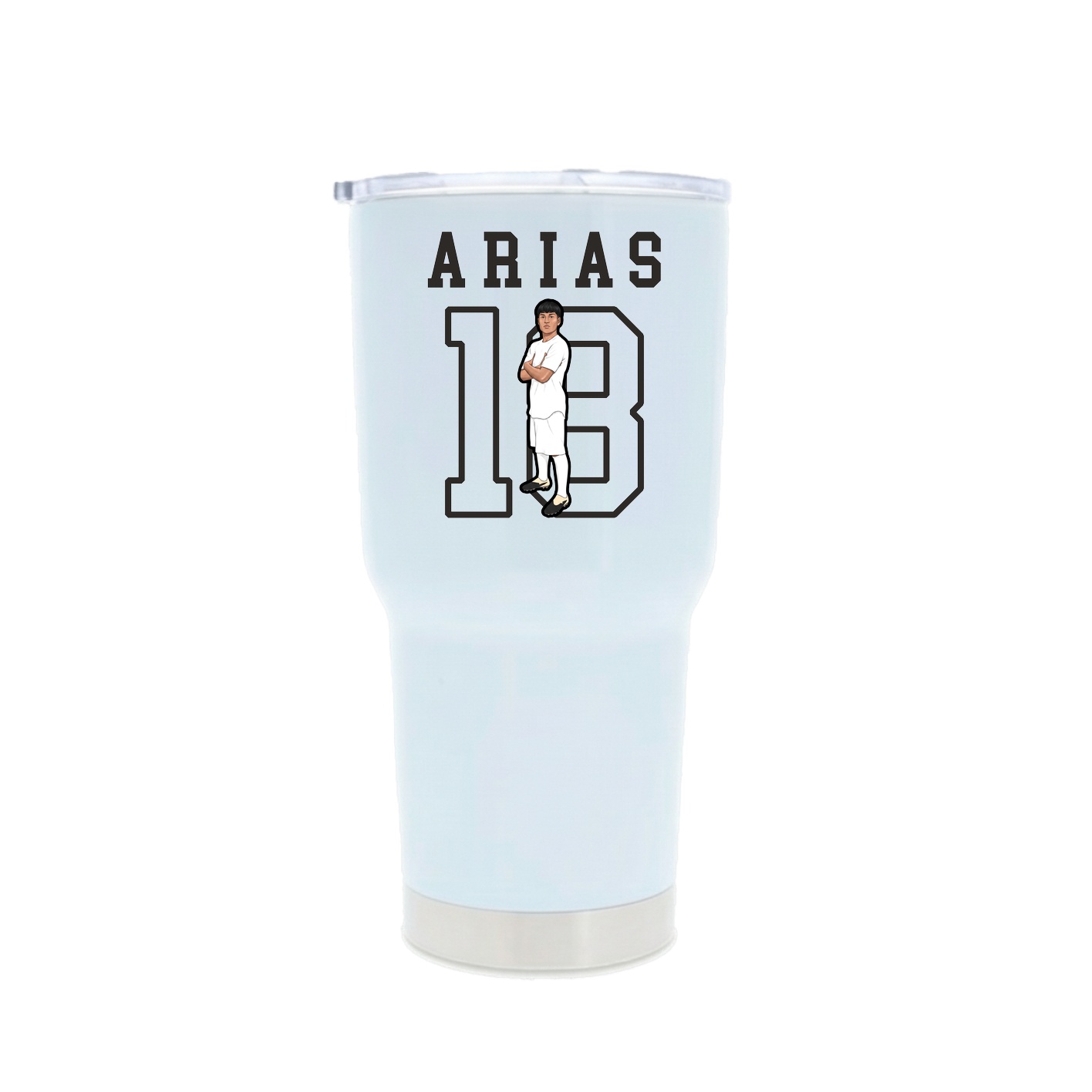 30oz Stainless Steel Tumbler — Shirsey in White