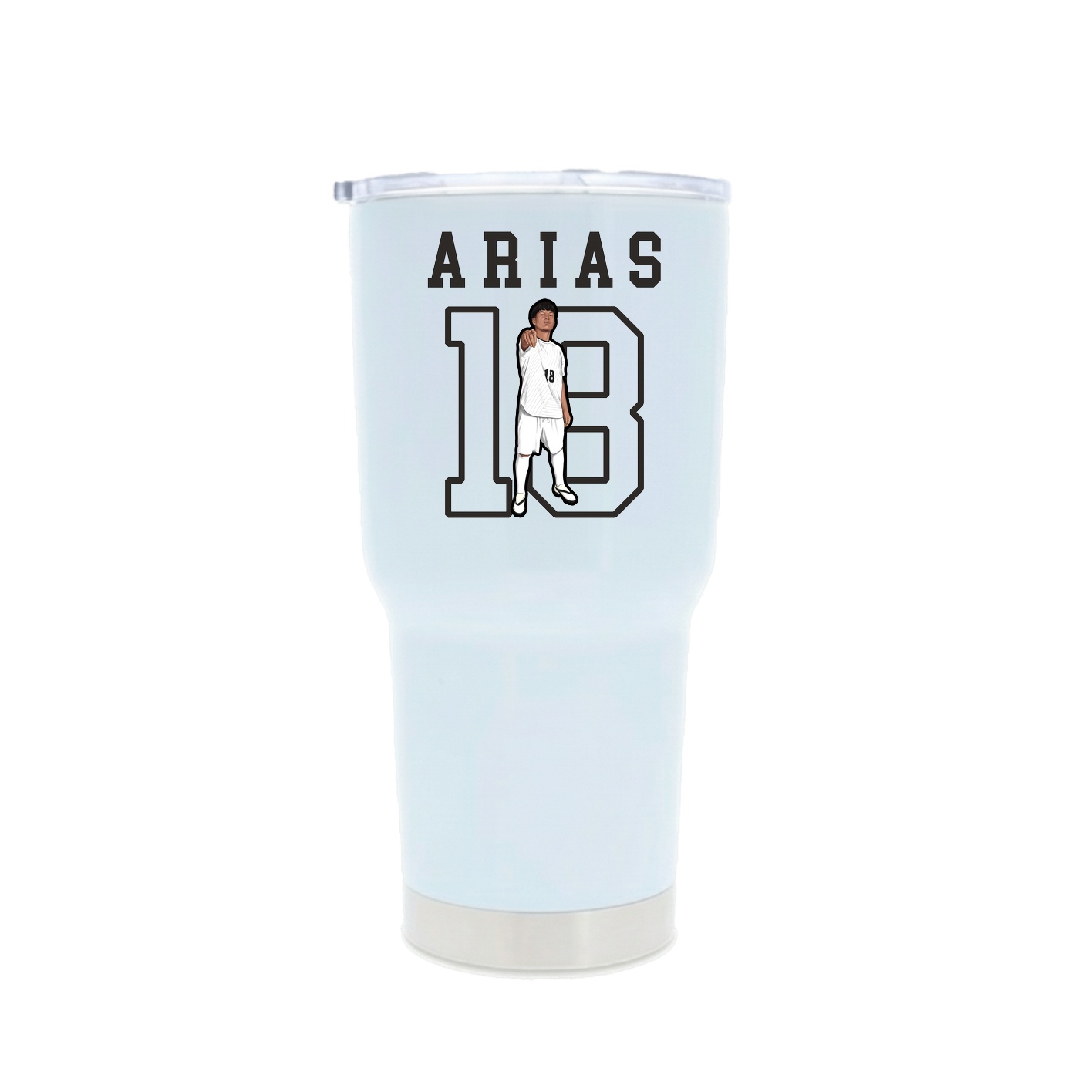 30oz Stainless Steel Tumbler — Shirsey in White
