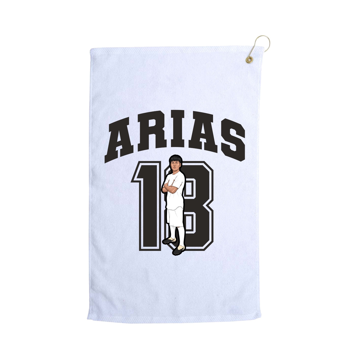 Golf Towel — Number in White