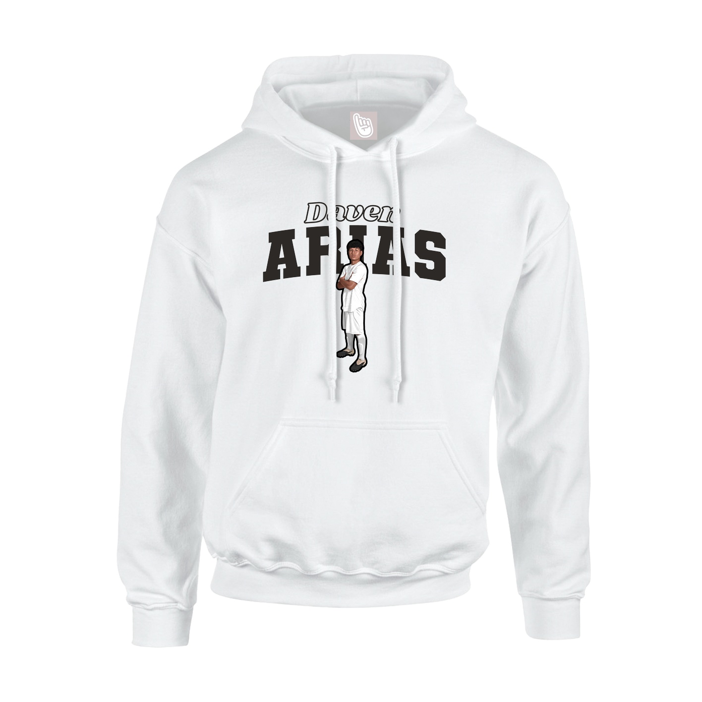 Hoodie — Name Arch in White
