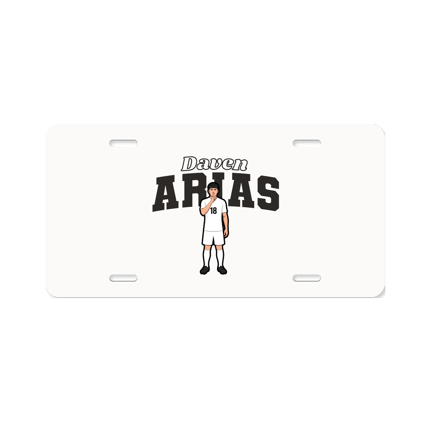 License Plate — Name Arch in Classic