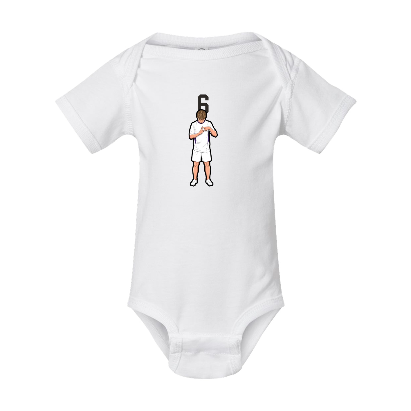 Baby Onesie — Number Top in White
