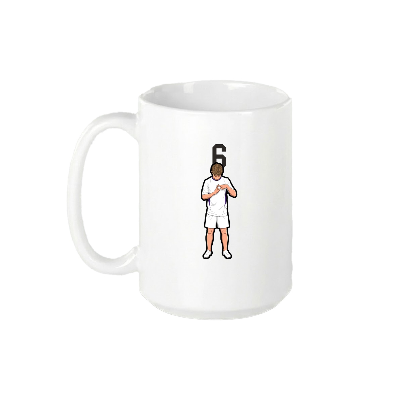 15oz Coffee Mug — Number Top in White