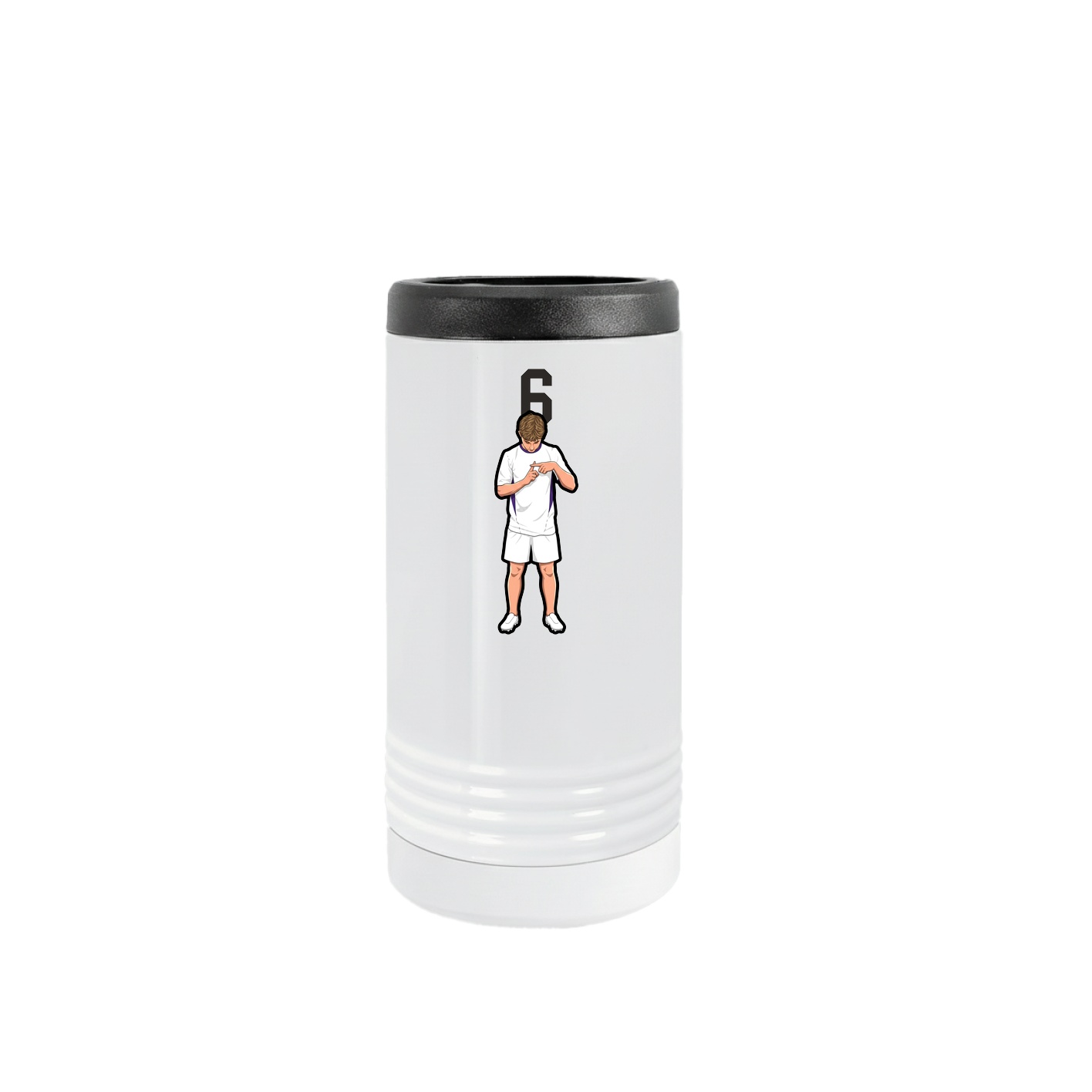 Slim Beverage Holder — Number Top in White