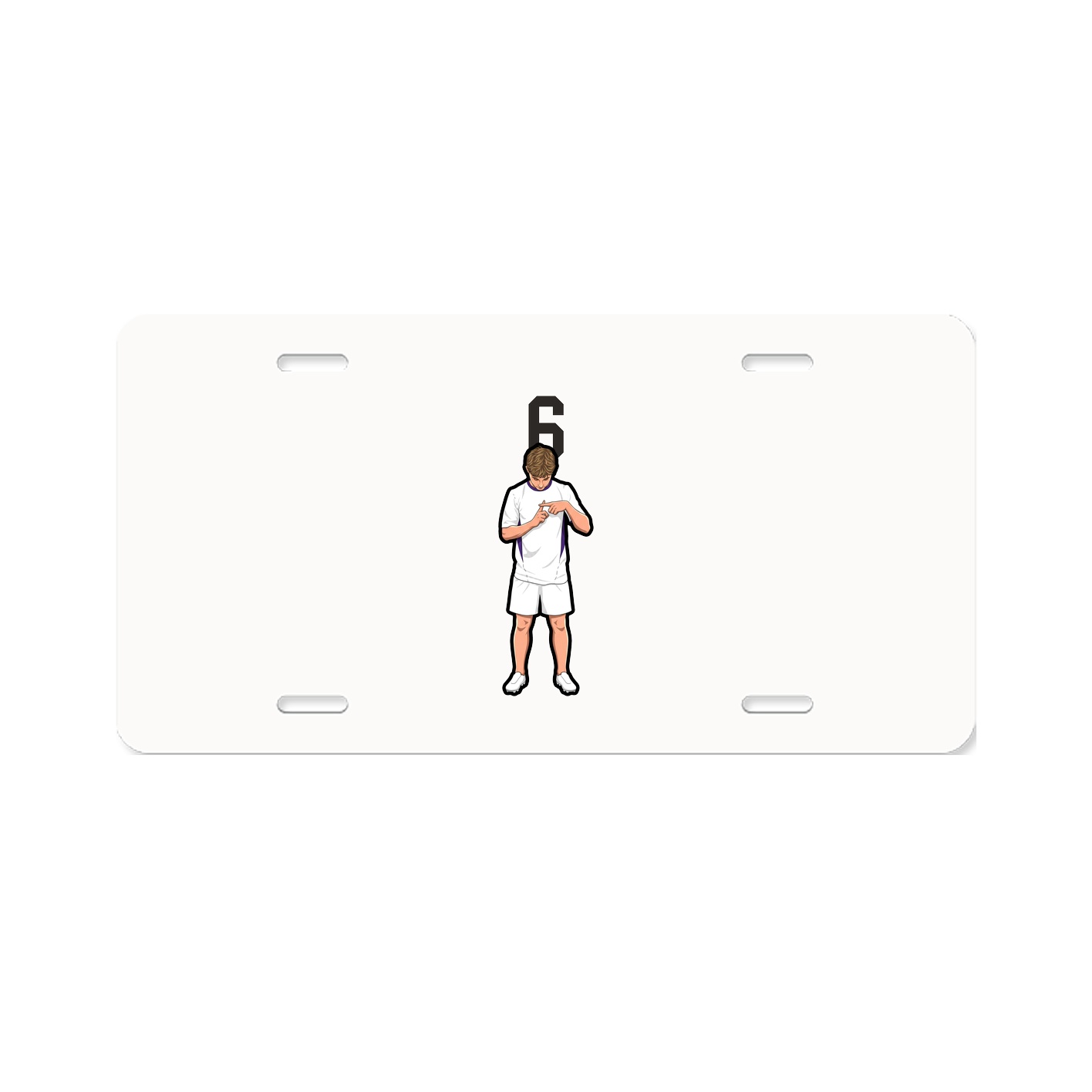 License Plate — Number Top in Classic