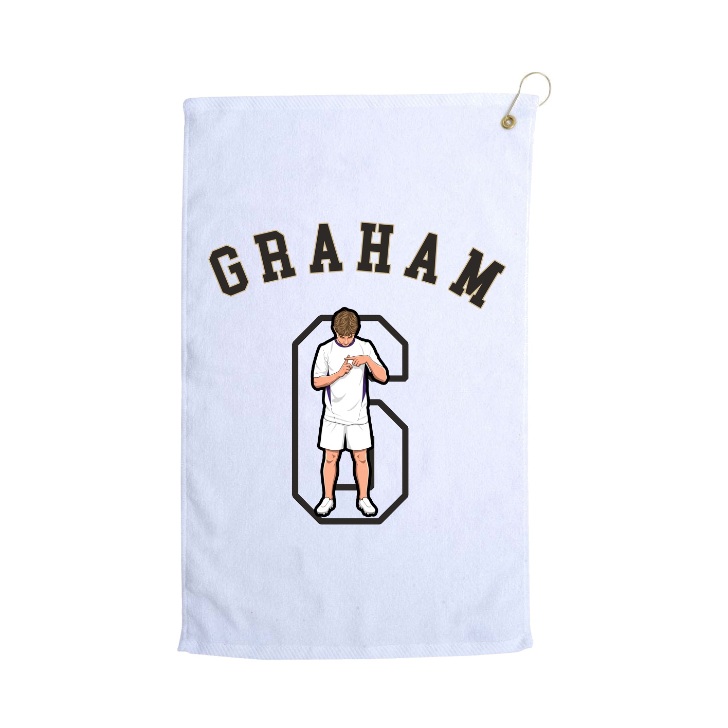 Golf Towel — Shirsey Arch in White