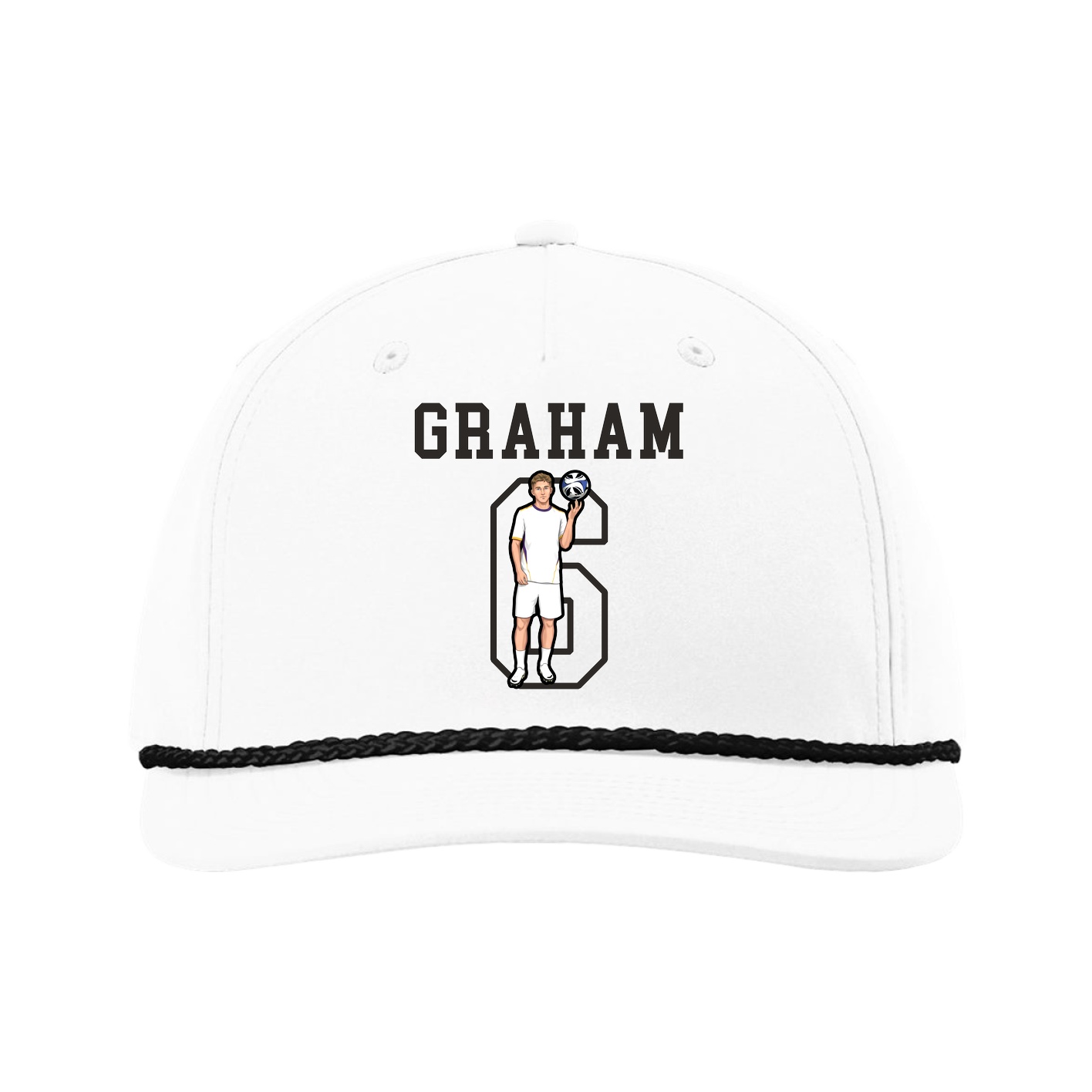 Five-Panel Classic Rope Cap — Shirsey in White