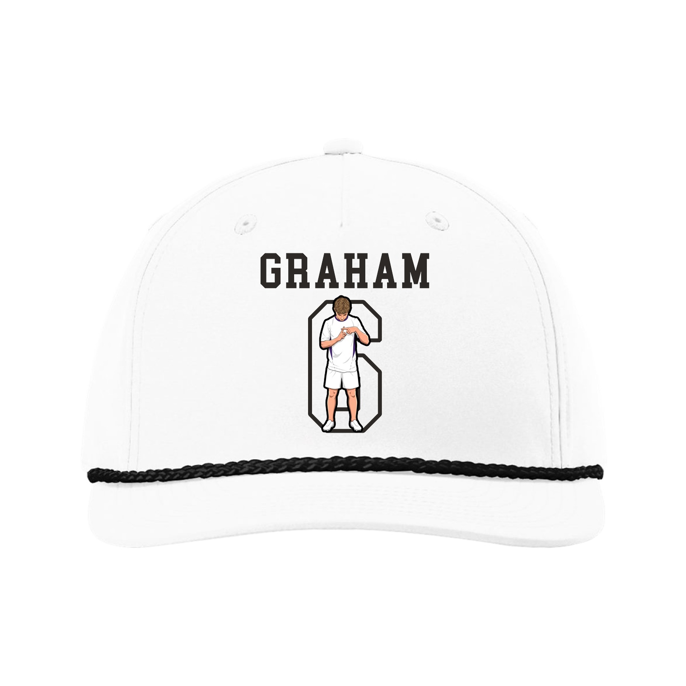 Five-Panel Classic Rope Cap — Shirsey in White