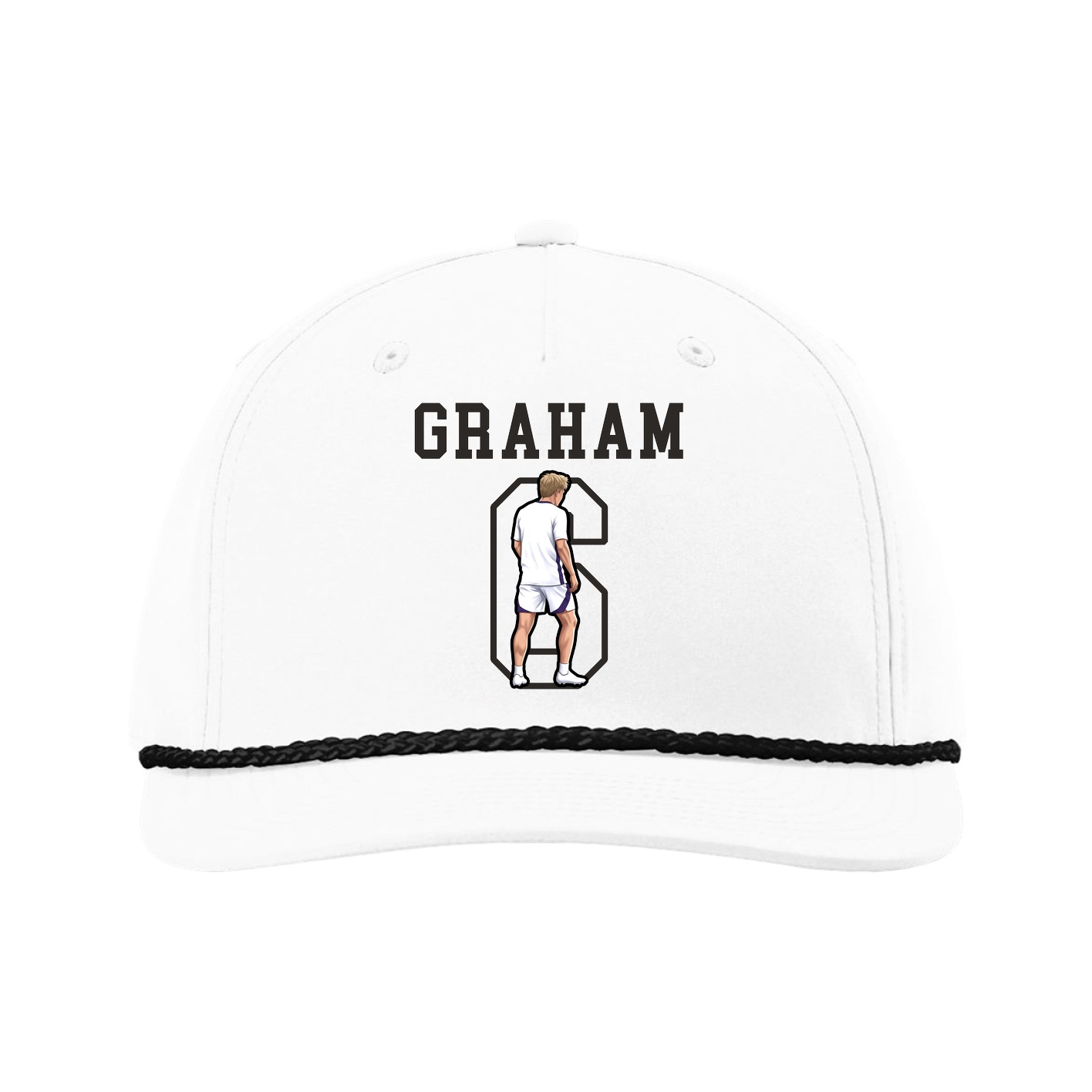 Five-Panel Classic Rope Cap — Shirsey in White
