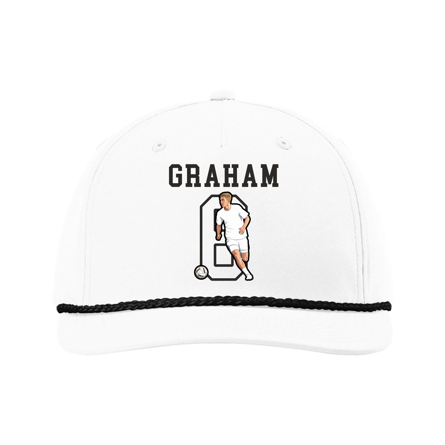 Five-Panel Classic Rope Cap — Shirsey in White