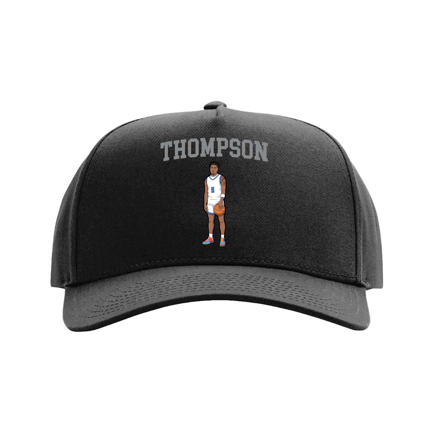 Full Fabric Five-Panel Champ Cap — Shirsey in Black