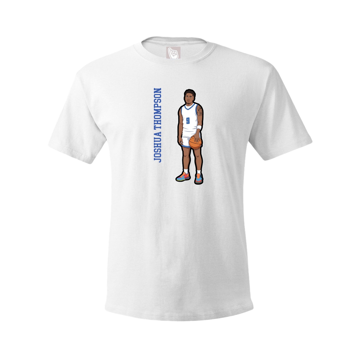 Youth Tee — Name Vertical in White