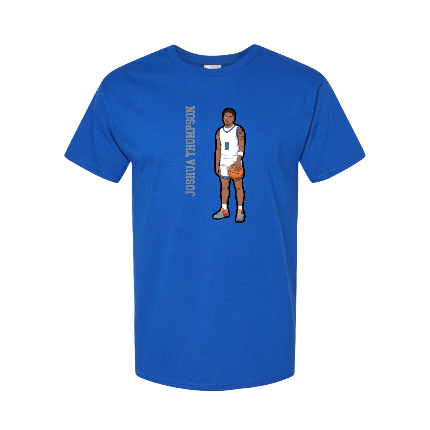 Youth Tee — Name Vertical in Royal