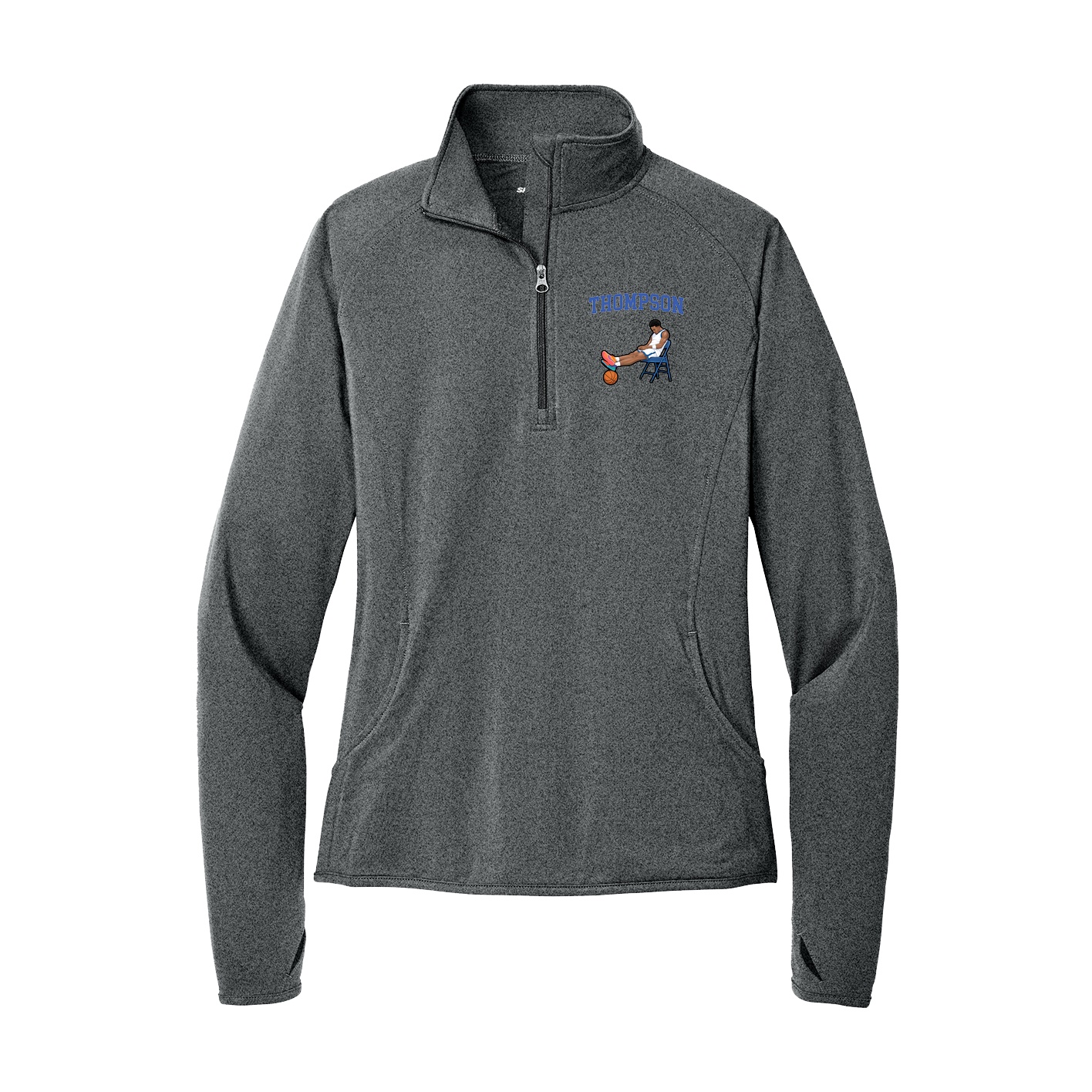 Women's Q-Zip Pullover — Shirsey in Grey