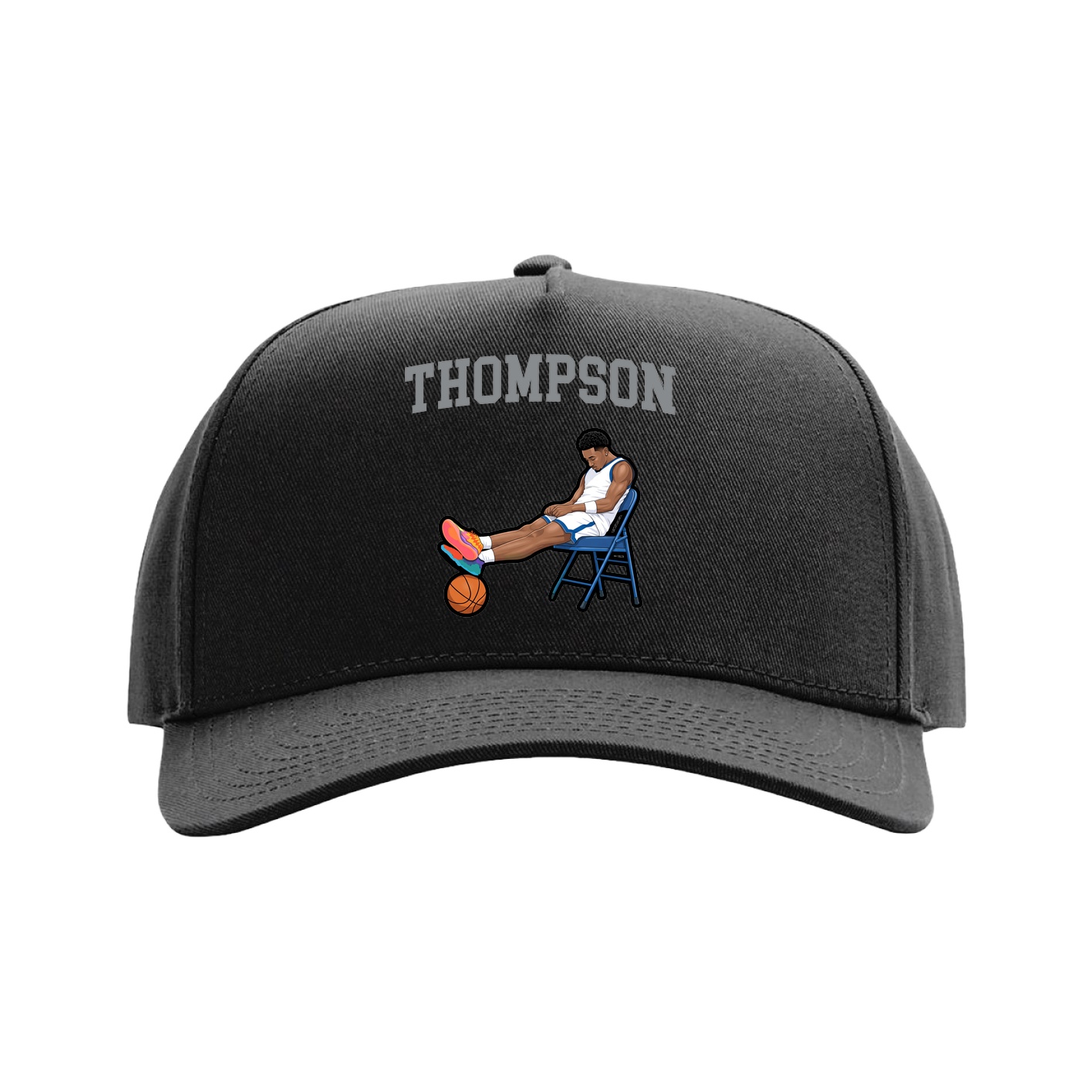 Full Fabric Five-Panel Champ Cap — Shirsey in Black