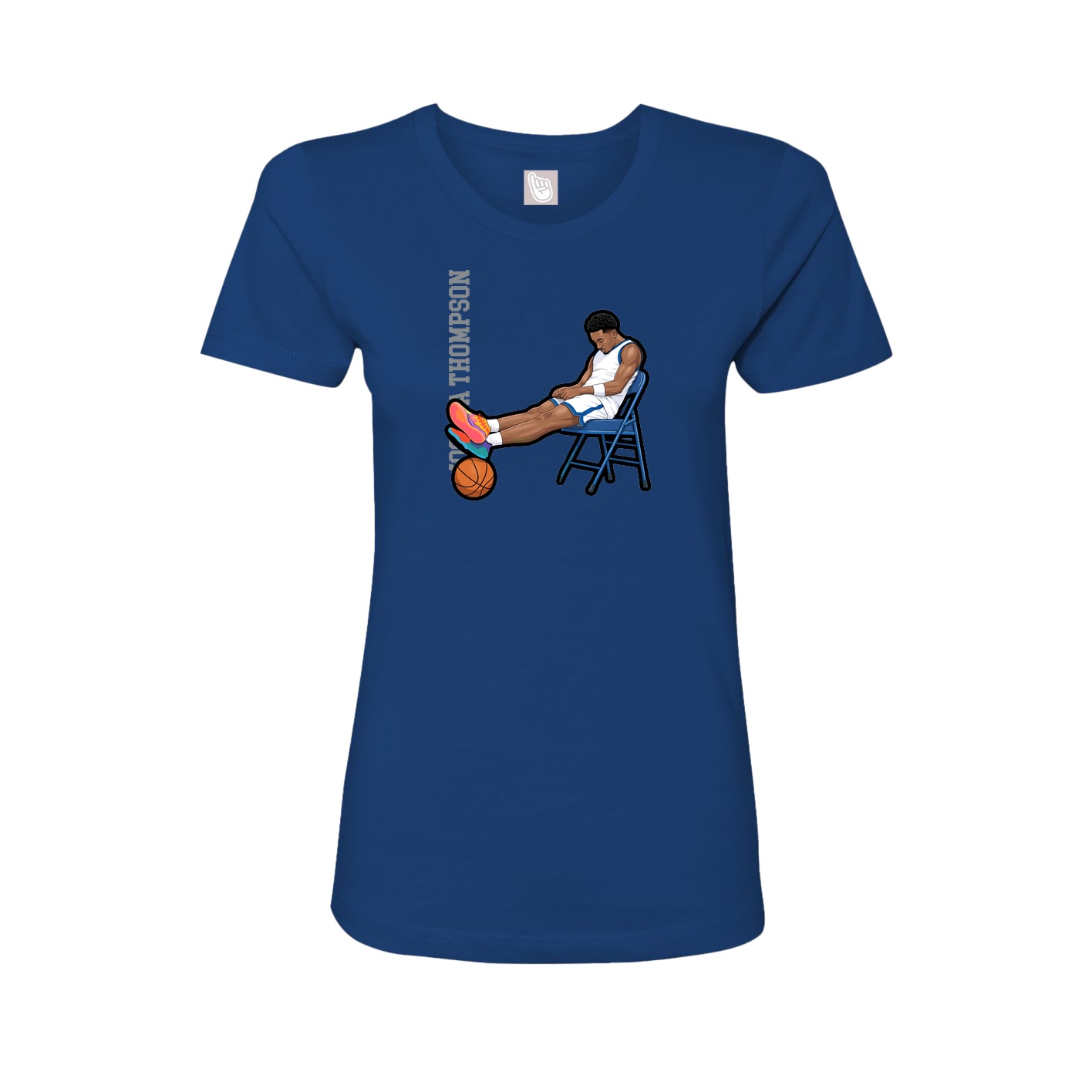 Womens Tee — Name Vertical in Royal