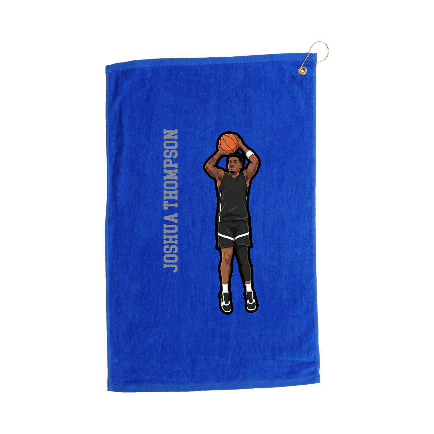 Golf Towel — Name Vertical in Royal