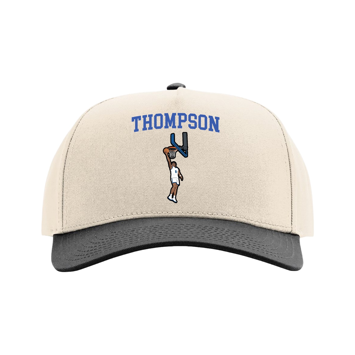 Full Fabric Five-Panel Champ Cap — Shirsey in Cream/Black
