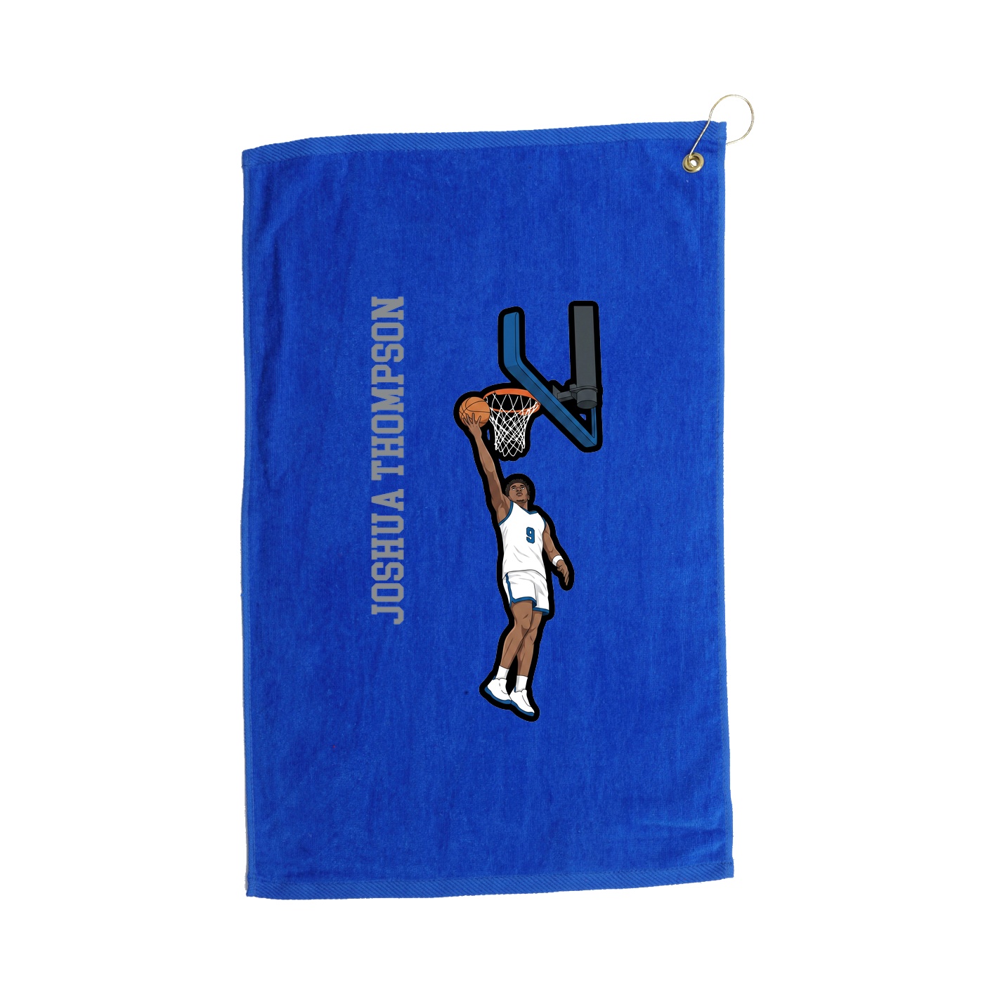 Golf Towel — Name Vertical in Royal