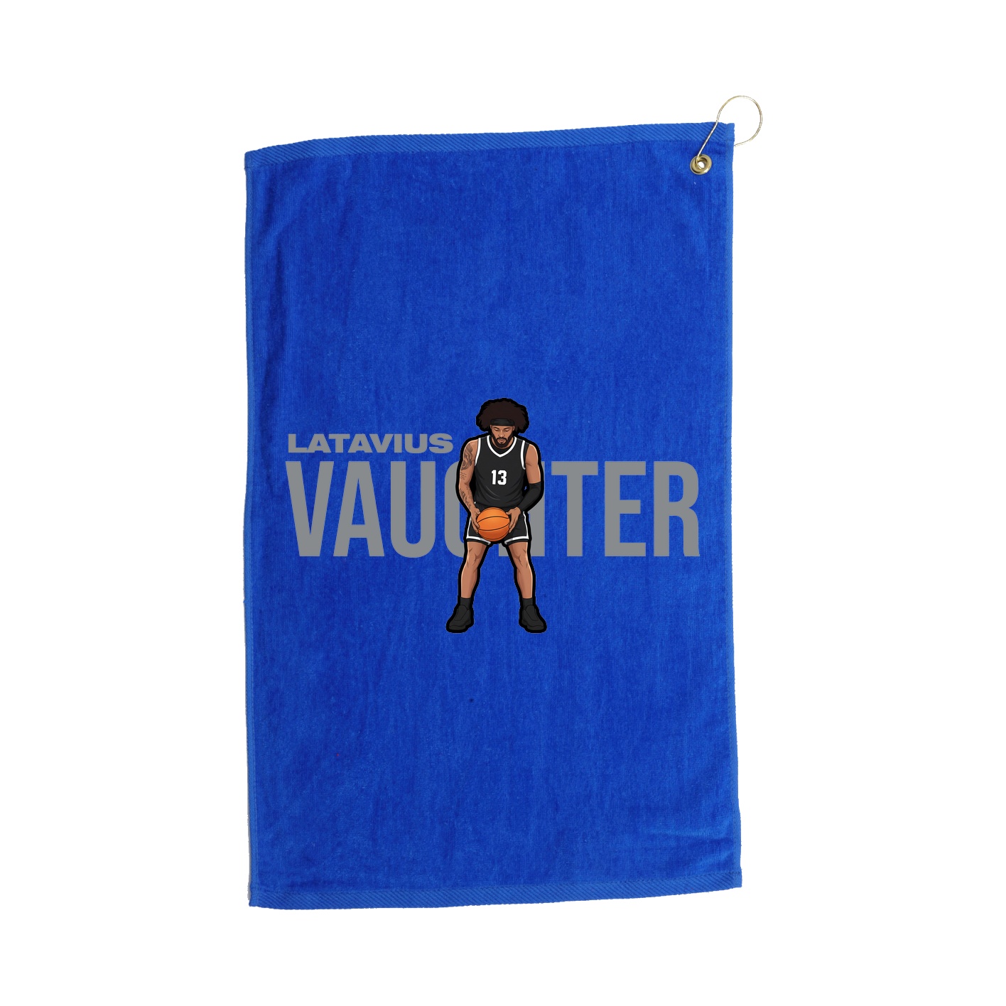 Golf Towel — Player Name in Royal
