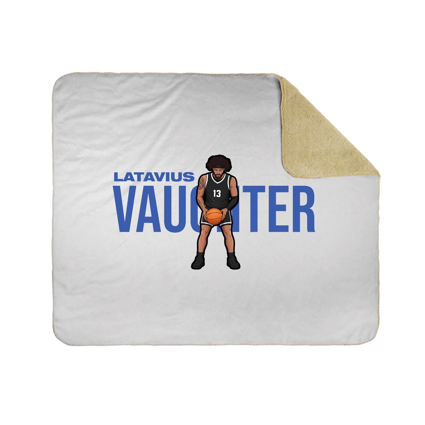 Throw Blanket — Player Name in White