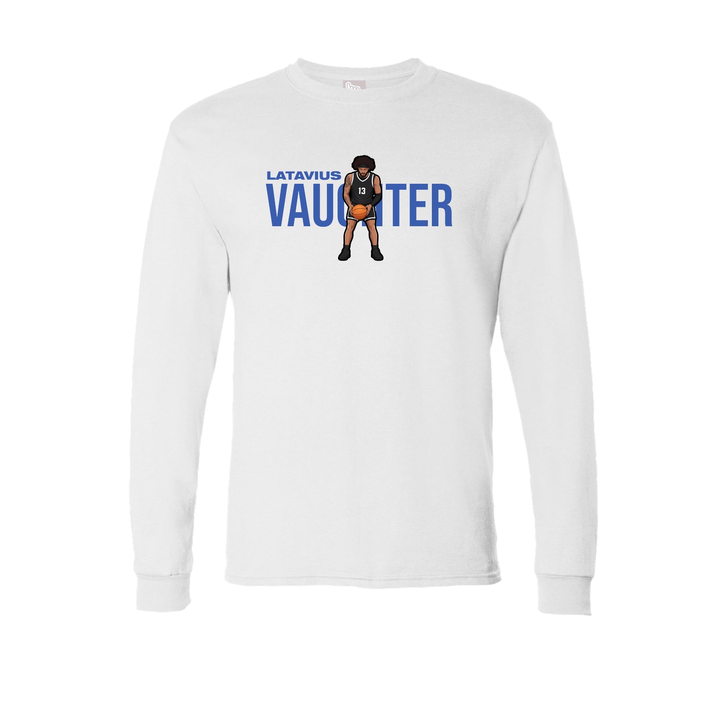 Long Sleeve Tee — Player Name in White