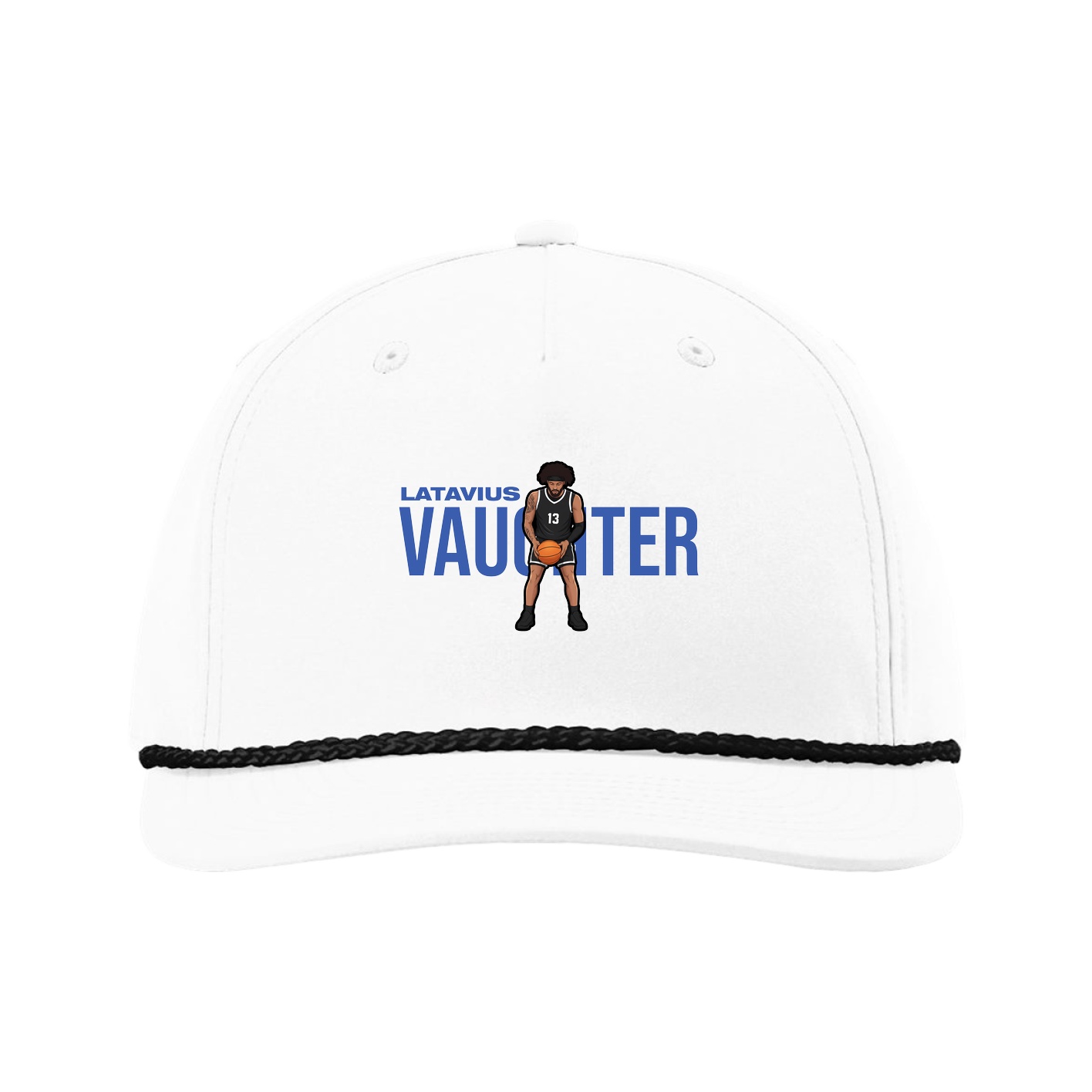 Five-Panel Classic Rope Cap — Player Name in White