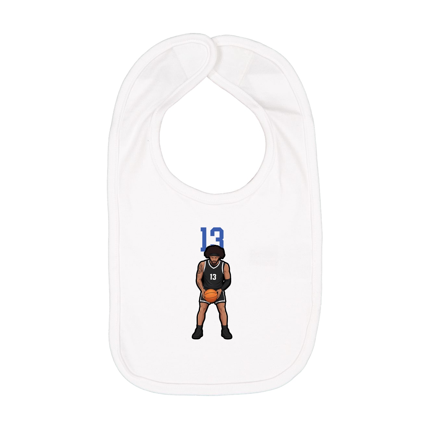 Infant Bib — Number Top in White