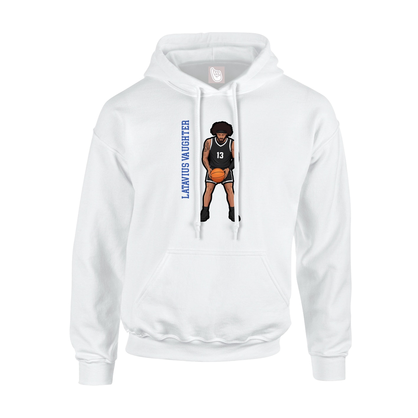 Hoodie — Name Vertical in White